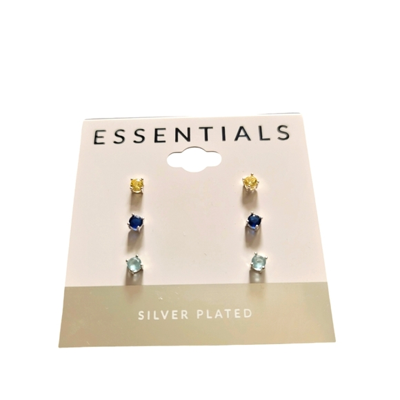 ESSENTIALS - 3 Silver plated Earrings - Picture 1 of 2